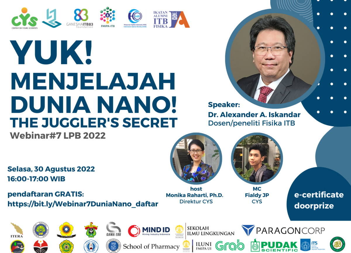 Webinar#7 - Yuk Menjelajah Dunia Nano! (The Jugglers Secret)